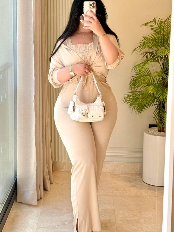 سلوبيط مع فيست روعة اجود انواع ثوب كريب الممتاز