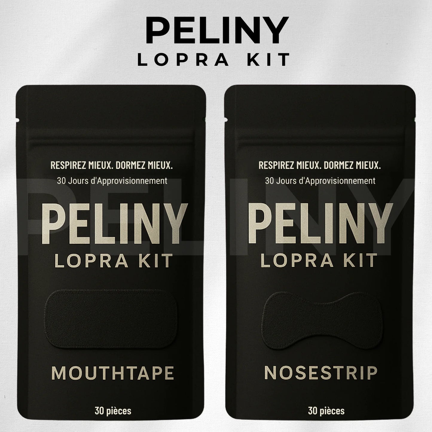 Pack Lopra Kit (MouthTape + NoseStrip)- Peliny®