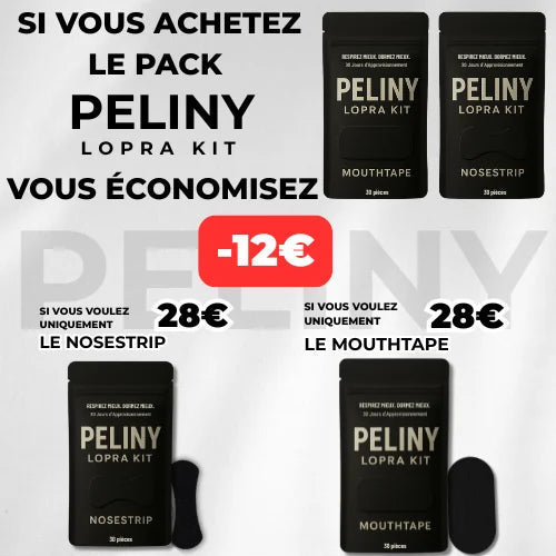 Pack Lopra Kit (MouthTape + NoseStrip)- Peliny®