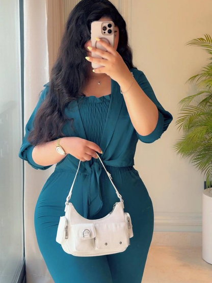 سلوبيط مع فيست روعة اجود انواع ثوب كريب الممتاز