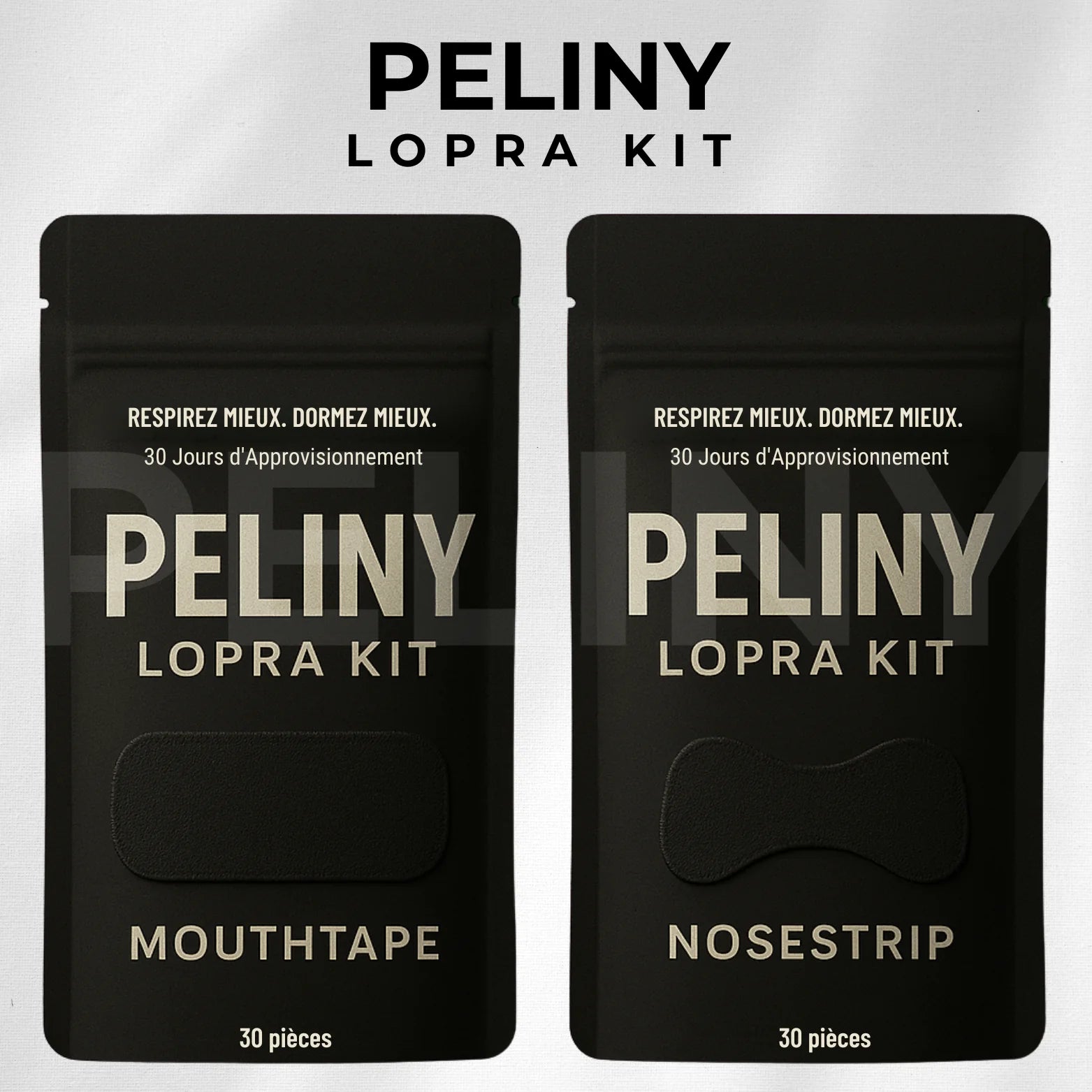 Pack Lopra Kit (MouthTape + NoseStrip)- Peliny®